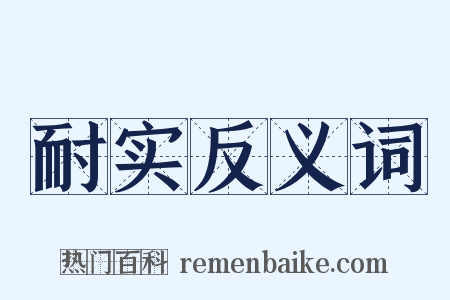 耐实反义词是什么意思的图片